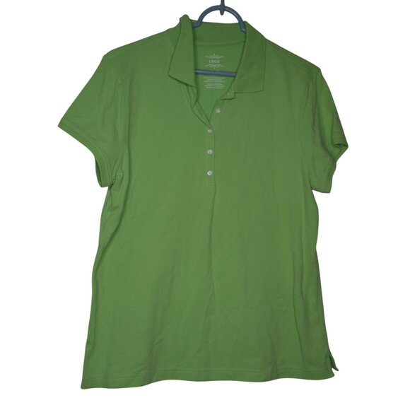 Izod Women's Size XL Spring Green cotton blend short sleeve Polo Shirt - Picture 1 of 3